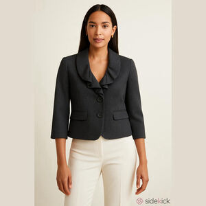 Ann Taylor LOFT Blazer Size 10P Gray